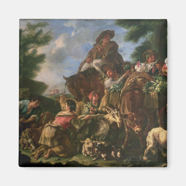 Group of shepherds with a horse magnet (Front)