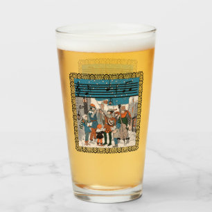 Group of Singers Musicians on Street Corner Frame Glass