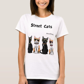  group of street cats wearing sunglasses and sitti T-Shirt