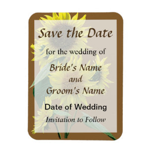 Group of Sunflowers Save the Date Magnet