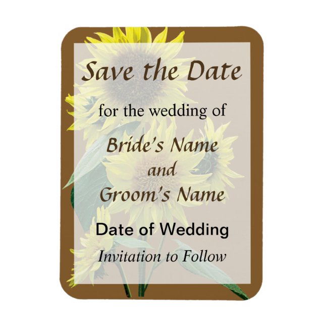Group of Sunflowers Save the Date Magnet (Vertical)