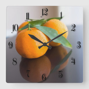 Group of the fresh tangerines square wall clock