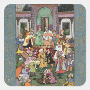 Group of Whirling Dervishes, from the Large Clive Square Sticker