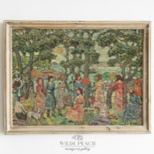 Group of women at a park Vintage Painting