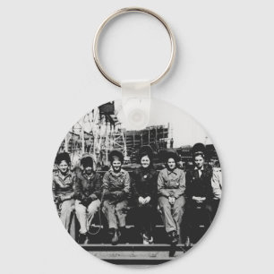 Group of Women Welders During World War Two Key Ring