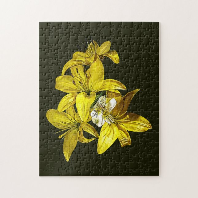 Group of Yellow Lilies Jigsaw Puzzle (Vertical)