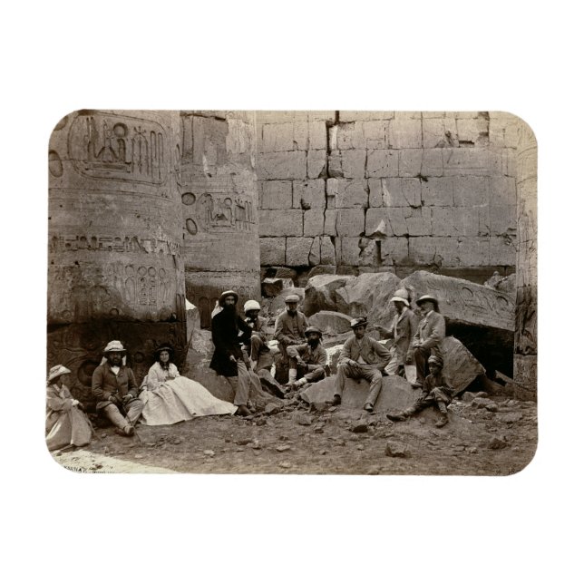 Group photograph in the Hall of Columns, Karnak, T Magnet (Horizontal)