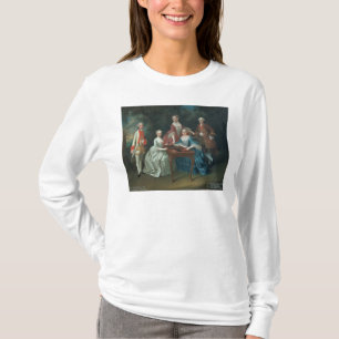 Group portrait of the Harrach family playing T-Shirt