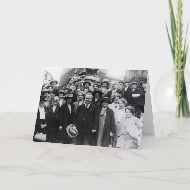 Group portrait of trade unionists card (Front)