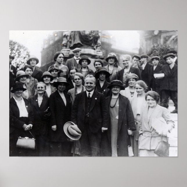 Group portrait of trade unionists poster (Front)