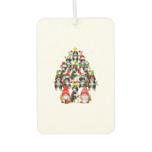 Group Santa Reindeer Elf Bernedoodles As Christmas Car Air Freshener