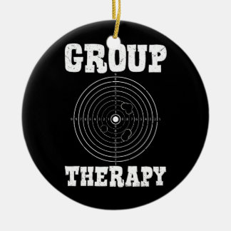 Group Therapy Pro Guns Owner Shooting Range Target Ceramic Tree Decoration