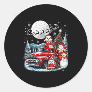 Group Xmas Gnome Snowman Santa Maltios On Ckup Tru Classic Round Sticker