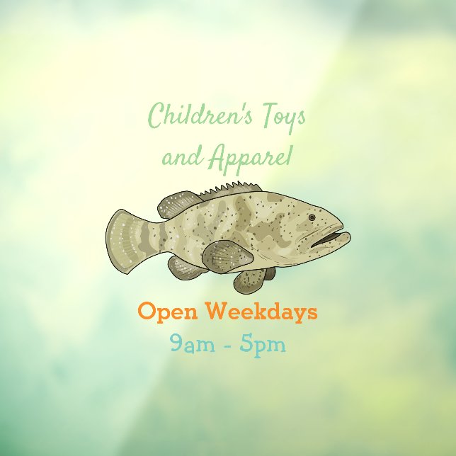 Grouper fish cartoon illustration (Sheet 3)