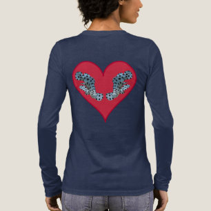 Grouper Twins in a Red Heart - Illustration Tri-Blend Shirt