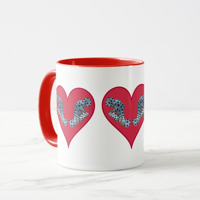 Grouperfish - Red Hearts, arranged horizontally |  Mug (Front Left)