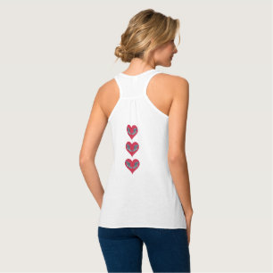 Grouperfish - Red Hearts, arranged vertically    Singlet