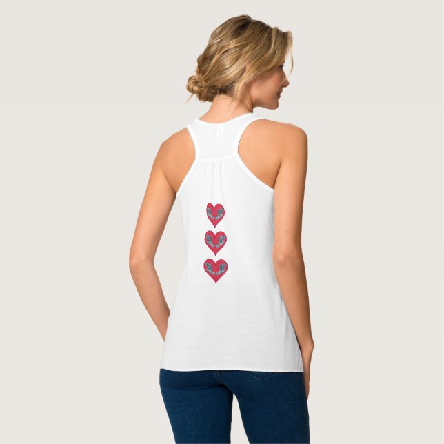 Grouperfish - Red Hearts, arranged vertically |  Singlet (Back Full)