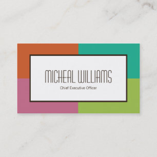 Groupon Colour Block CEO Company Business Cards