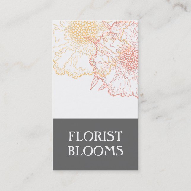 Groupon Modern Florist Business Card (Front)