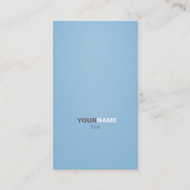 Groupon Modern font Placid Blue Business Card (Front)