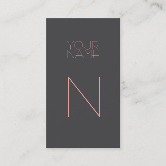 Groupon Modern Grey Pink Business Card (Front)