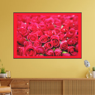Groups of Red Roses image printed on Premium Matte Canvas Print