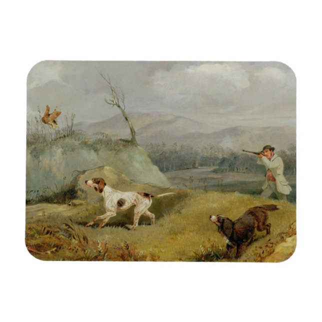 Grouse Shooting (oil on canvas) Magnet (Horizontal)