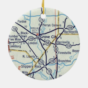 Grove City PA Ceramic Tree Decoration