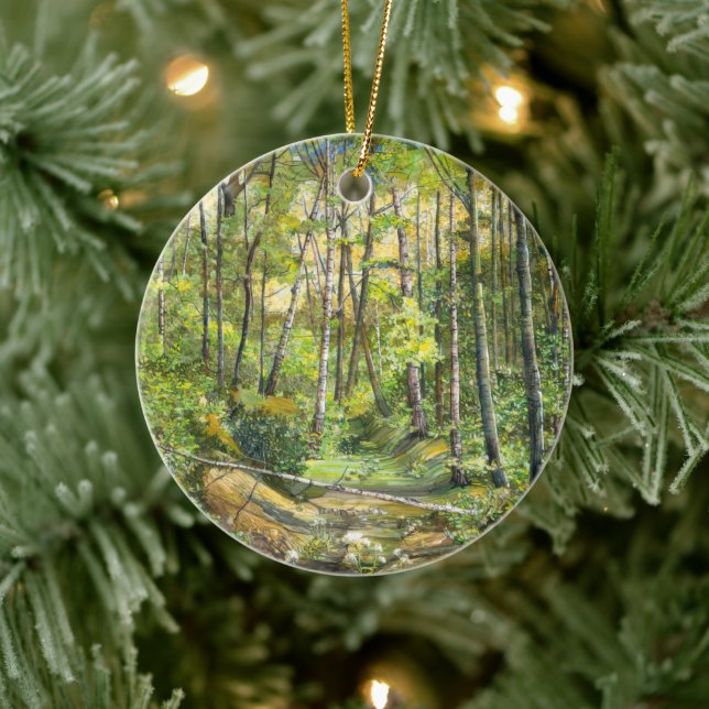 grove painting  watercolor ceramic tree decoration (Tree)