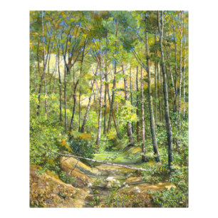 grove painting  watercolor on silk photo print