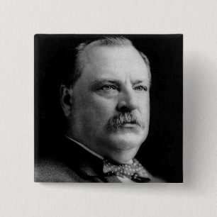 Grover Cleveland 15 Cm Square Badge