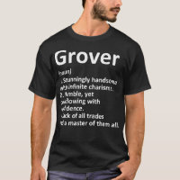 GROVER Definition Personalised Name Funny Birthday