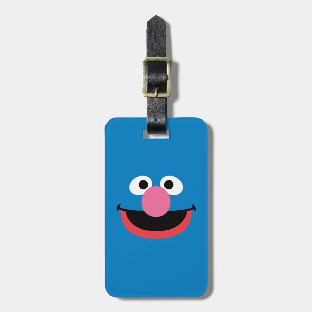 Grover Face Art Luggage Tag (Front Vertical)