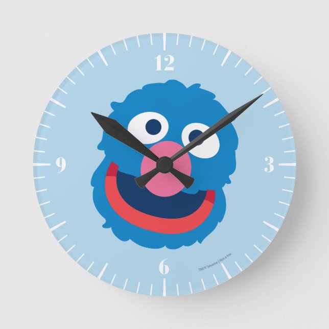 Grover Head Round Clock (Front)