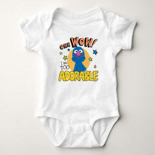 Grover   I Am Too Adorable Baby Bodysuit