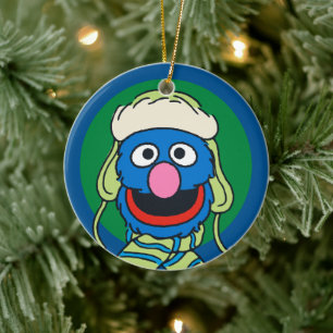 Grover Winter Hat Ceramic Tree Decoration