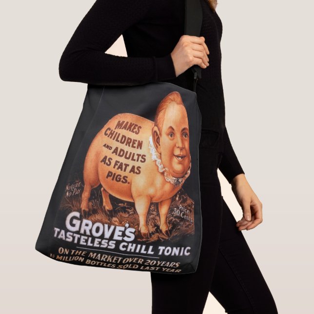 Groves Tonic makes children and adults fat as pigs Crossbody Bag (Close Up)