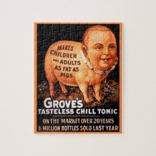 Groves Tonic makes children and adults fat as pigs Jigsaw Puzzle