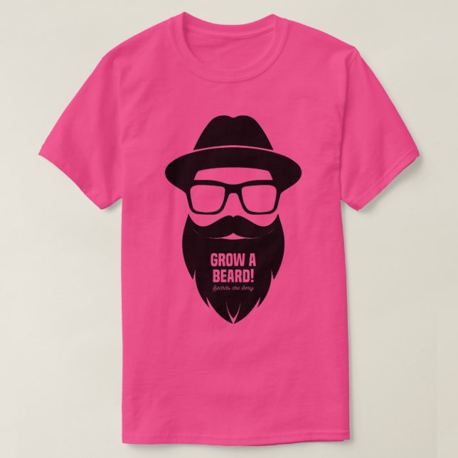 Grow A Beard Classic TShirt (Design Front)