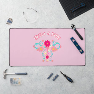 Grow A Pair - Feminist Empowered Women's Rights Desk Mat