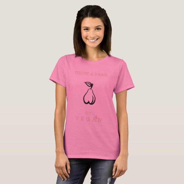 Grow a Pear - Go Vegan T-shirt (Front Full)