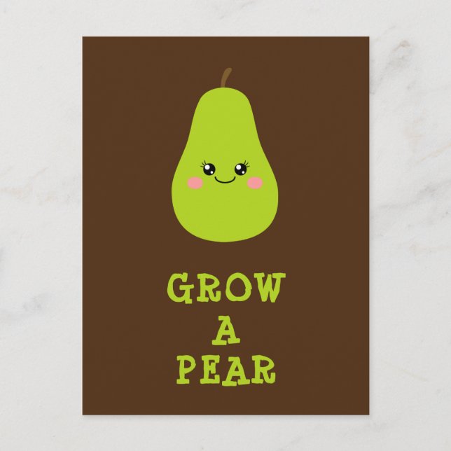 Grow a pear postcard (Front)