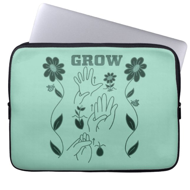 Grow - ASL Design Laptop Sleeve (Front)