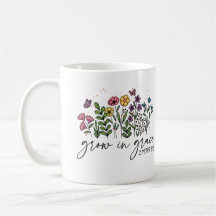 Grow in Grace - 2nd Peter 3:18 Floral Christian