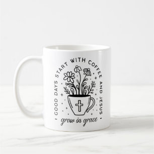 Grow in grace coffee and Jesus Christian quotes Coffee Mug