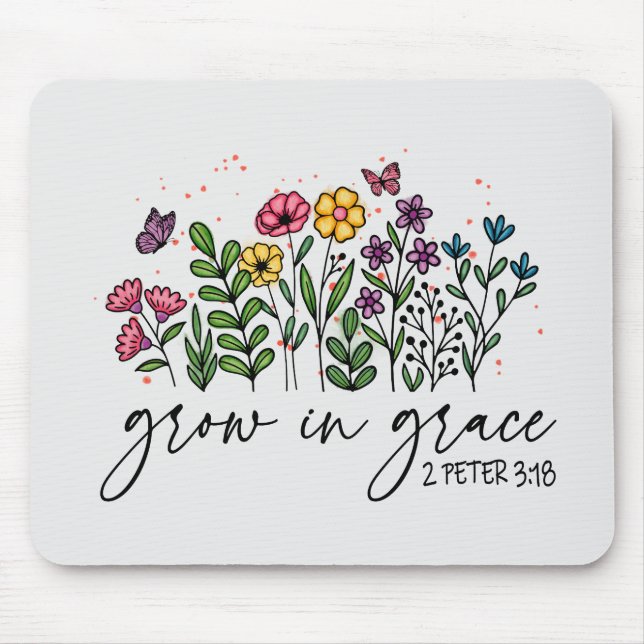 Grow in Grace Mouse Pad (Front)