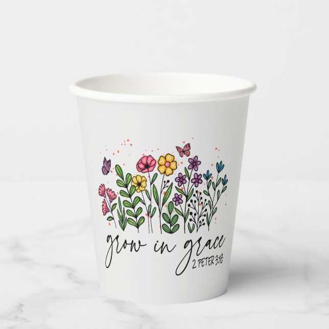 Grow in Grace Paper Cups (Front)