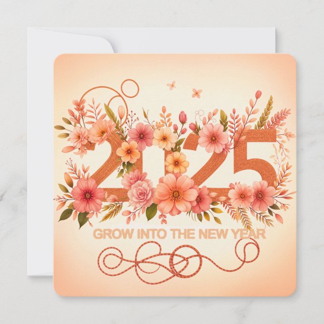 Grow into the New Year Holiday Card (Front)