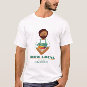 Grow Local Eat Fresh Hydroponics Hydroponics Guide T-Shirt